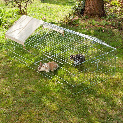Kerbl Luxus Metal Run with pitched roof Pet Supplies