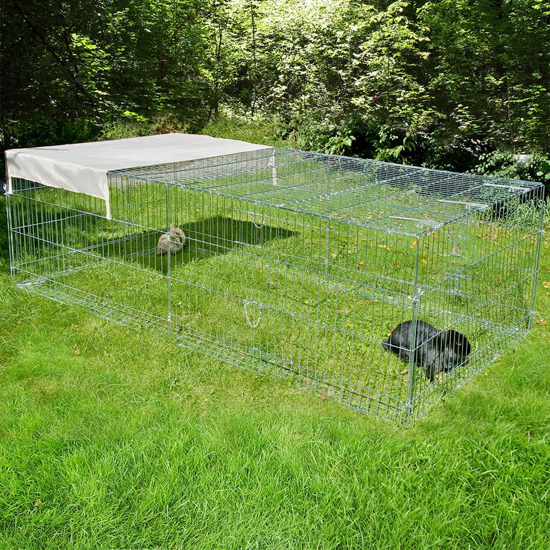 Kerbl Metal Run with escape barrier Pet Supplies