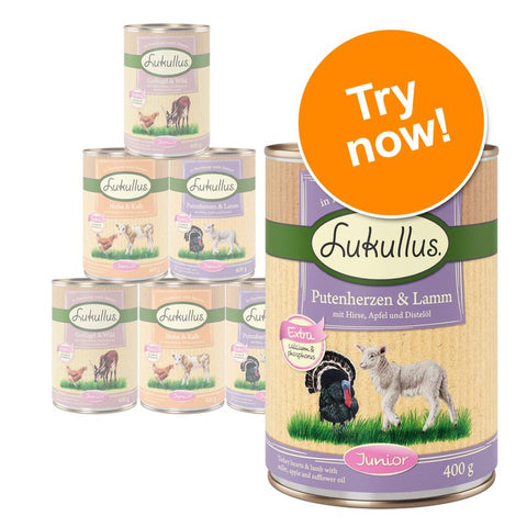 Lukullus Junior Mixed Trial Pack 6 x 400g Pet Supplies