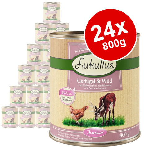 Lukullus Junior Saver Pack 24 x 800g Pet Supplies