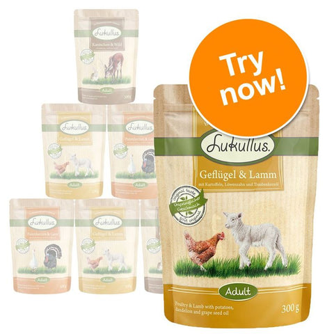 Lukullus Pouches Mixed Trial Pack 6 x 300g Pet Supplies
