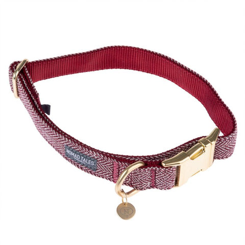 Nomad Tales Calma Collar - Burgundy Pet Supplies