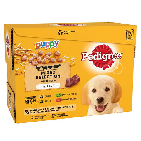 Pedigree Puppy Pouches Mixed Pack in Jelly Pet Supplies