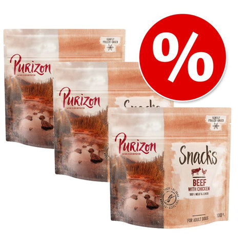 Purizon Dog Snacks Grain-Free Saver Pack 3 x 100g Pet Supplies