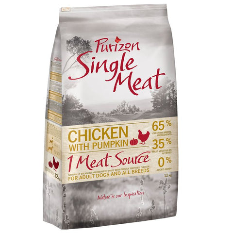 Purizon Single Meat Adult Dog - Grain-Free Chicken with Pumpkin Pet Supplies