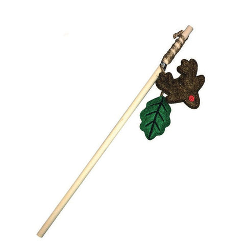 Reindeer and Leaf Cat Teaser Pet Supplies