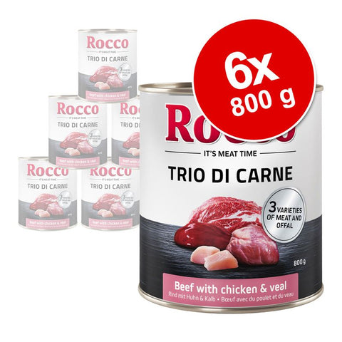 Rocco Classic Trio di Carne 6 x 800g Pet Supplies