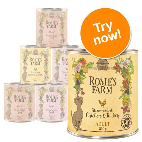 Rosie's Farm Adult Mixed Trial Pack - 6 x 800g Pet Supplies