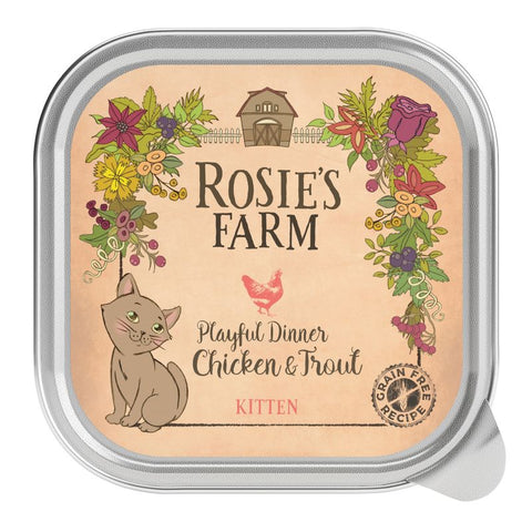 Rosie's Farm Kitten Playful Dinner with Chicken & Trout Pet Supplies