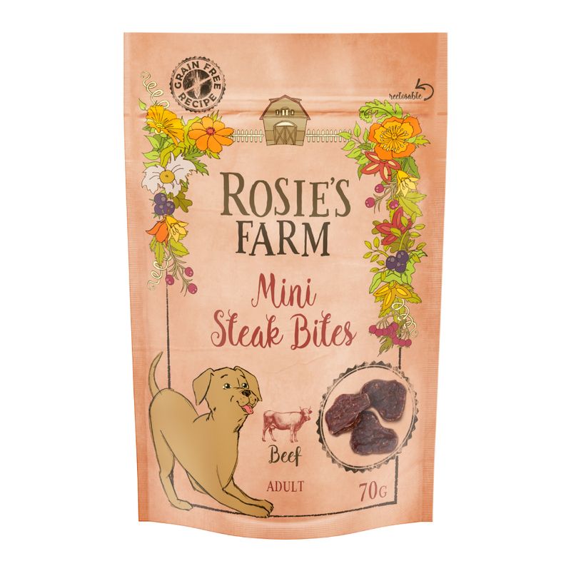 Rosie's Farm Mini Steak Bites - Beef Pet Supplies