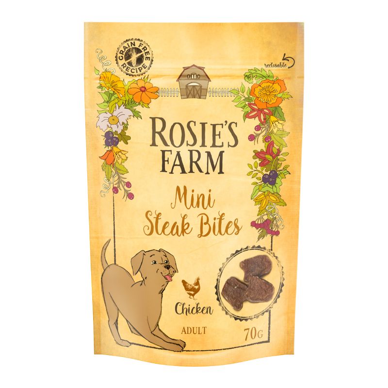 Rosie's Farm Mini Steak Bites - Chicken Pet Supplies
