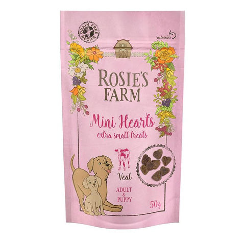 Rosie's Farm Puppy & Adult Mini Hearts - Veal Pet Supplies