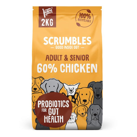 Scrumbles Adult & Senior Chicken Dry Dog Food Pet Supplies