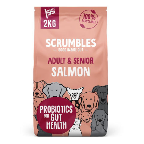 Scrumbles Adult & Senior Salmon Dry Dog Food Pet Supplies