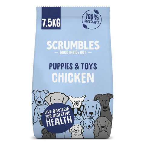Scrumbles Puppies & Toys Chicken Dry Dog Food Pet Supplies