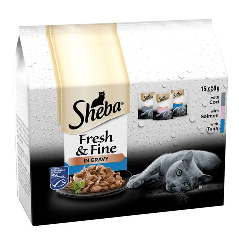 Sheba Fresh & Fine in Gravy Mini Pouches 45 x 50g Pet Supplies