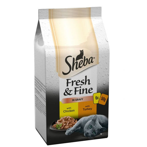 Sheba Fresh & Fine in Gravy Mini Pouches 6 x 50g Pet Supplies