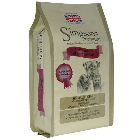 Simpsons Premium Sensitive Adult Dog - Chicken & Potato Pet Supplies