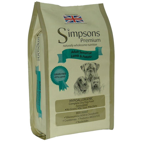 Simpsons Premium Sensitive Adult Dog - Lamb & Potato Pet Supplies