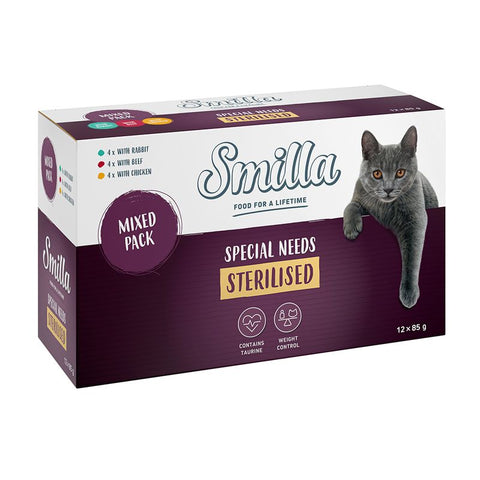Smilla Adult Sterilised Pouches Mixed Pack Pet Supplies