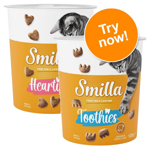 Smilla Hearties & Smilla Toothies Cat Snacks Mixed Trial Pack Pet Supplies