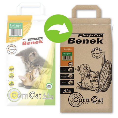 Super Benek Corn Cat Fresh Grass Clumping Litter Pet Supplies