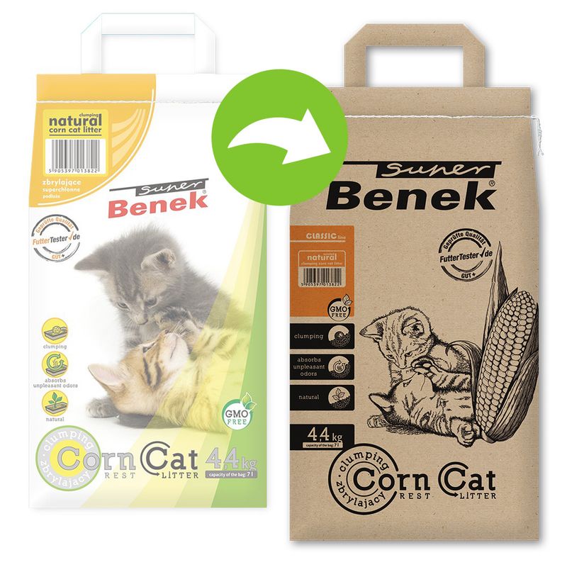 Super Benek Corn Cat Natural Clumping Litter Pet Supplies