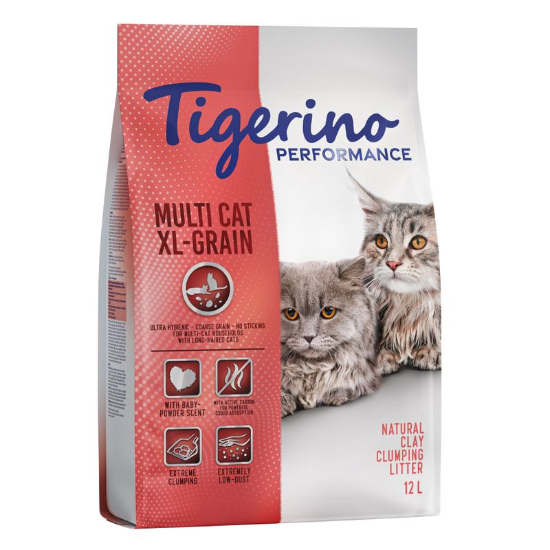 Tigerino Performance Multi-Cat XL-Grain Cat Litter - Baby Powder Scent Pet Supplies