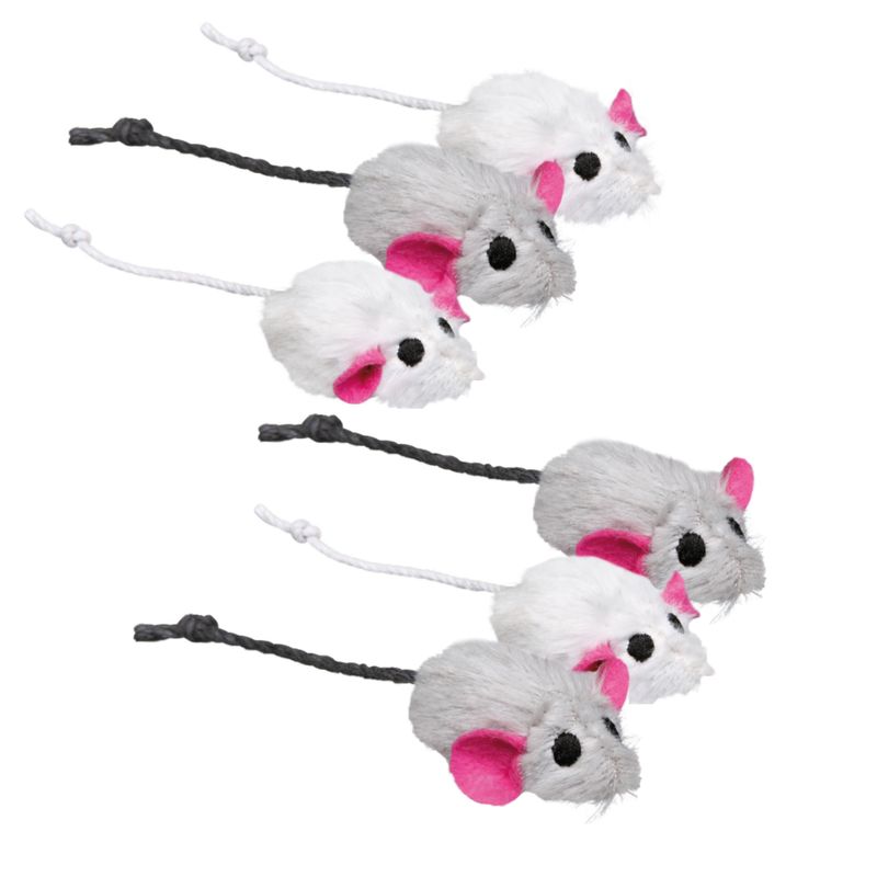 Trixie Toy Plush Mice, 6-pack Pet Supplies