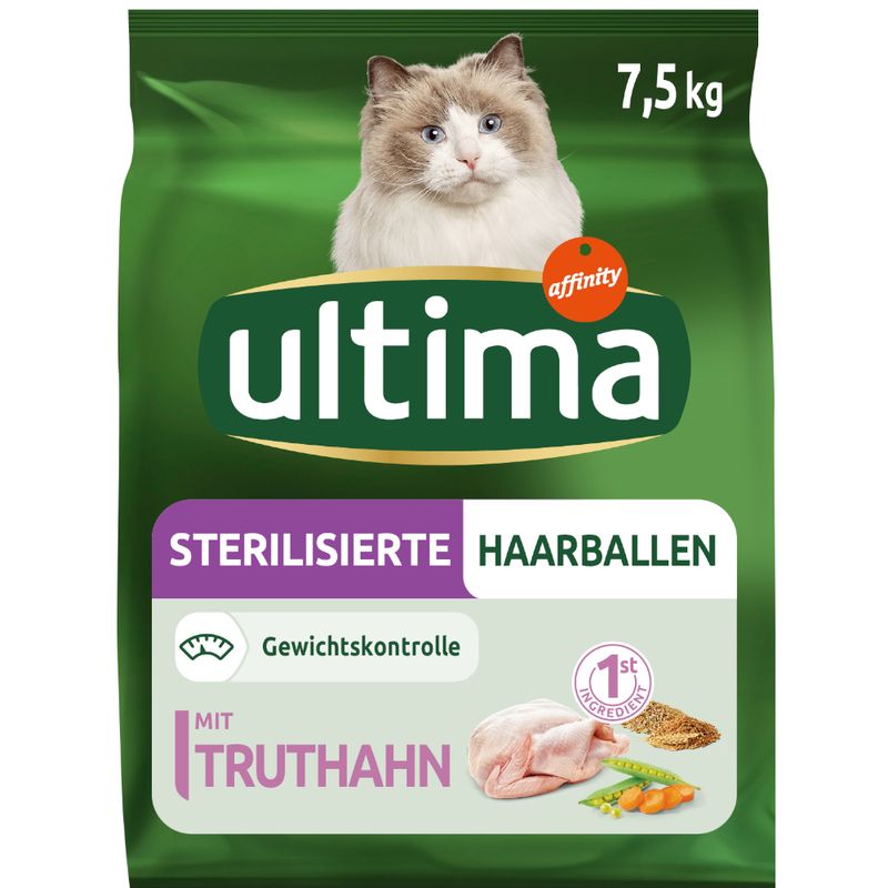 Ultima Sterilised Hairball – Turkey & Barley Pet Supplies