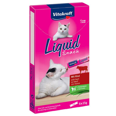 Vitakraft Cat Liquid Snack with Beef & Inulin Pet Supplies