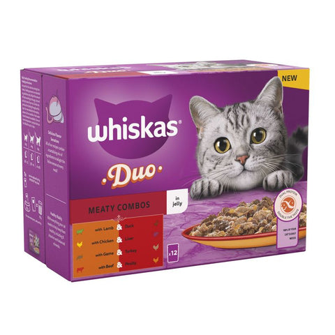 Whiskas 1+ Duo Meaty Combos in Jelly Pet Supplies