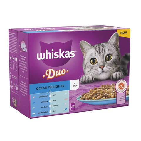 Whiskas 1+ Duo Ocean Delights in Jelly Pet Supplies