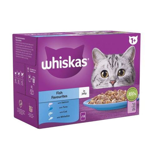 Whiskas 1+ Fish Favourites in Jelly Pet Supplies