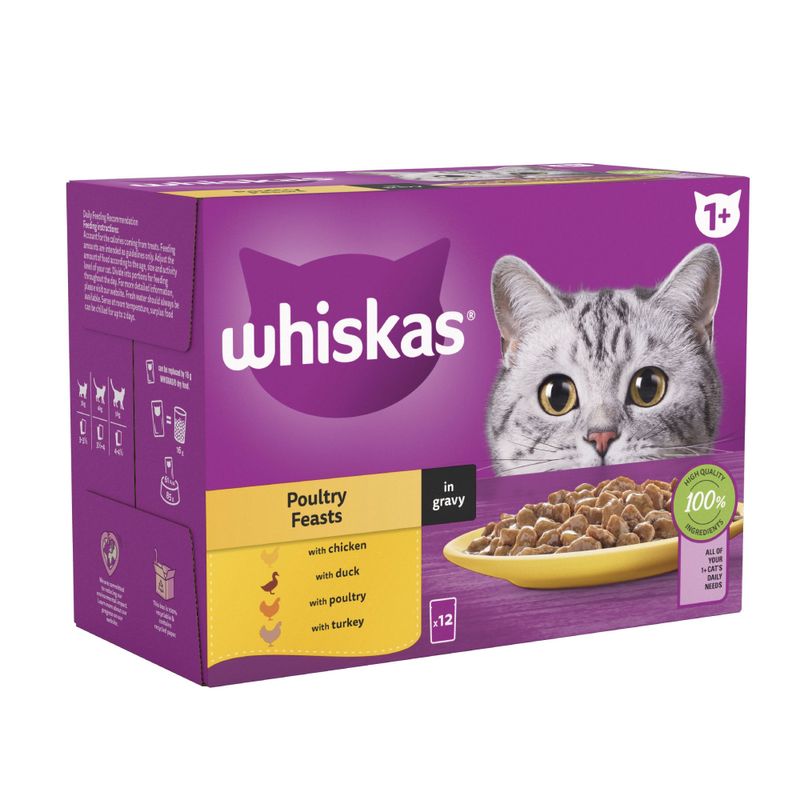 Whiskas 1+ Poultry Feasts in Gravy Pet Supplies