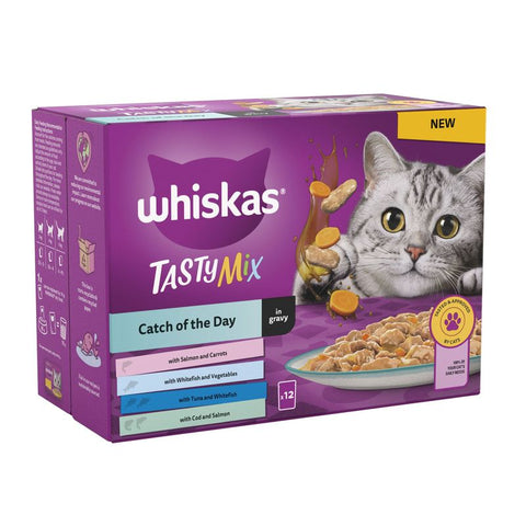 Whiskas 1+ Tasty Mix Catch of the Day in Gravy Pet Supplies