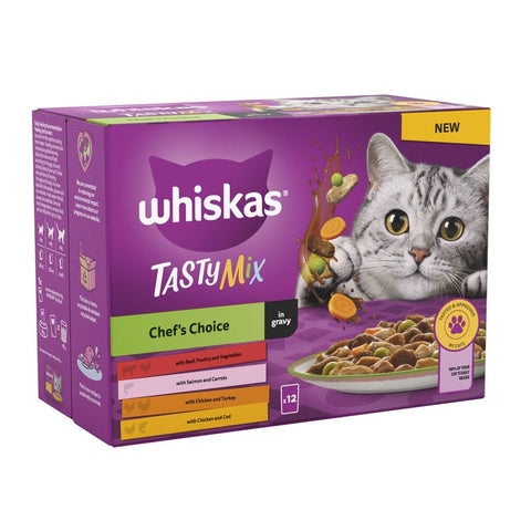 Whiskas 1+ Tasty Mix Chef's Choice in Gravy Pet Supplies