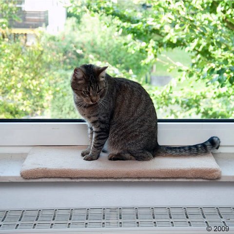 Window Sill Mat Plush - Light Beige Pet Supplies