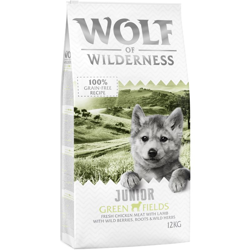 Wolf of Wilderness Junior 'Green Fields' - Lamb Pet Supplies