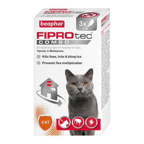 beaphar FIPROtec® COMBO Flea & Tick Spot-On for Cats Pet Supplies