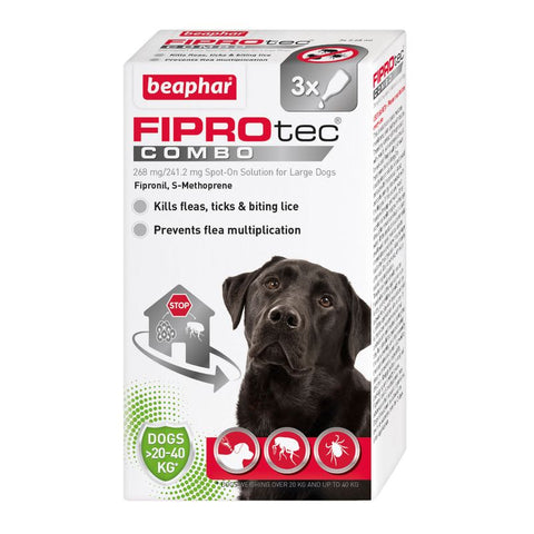 beaphar FIPROtec® COMBO Flea & Tick Spot-On for Dogs - L (20-40kg) Pet Supplies