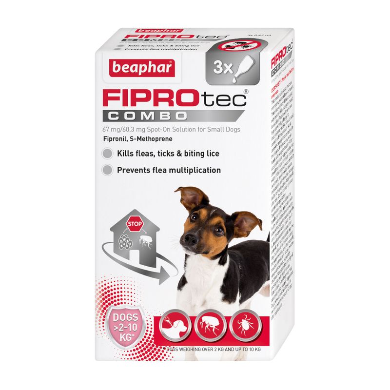 beaphar FIPROtec® COMBO Flea & Tick Spot-On for Dogs - S (2-10kg) Pet Supplies