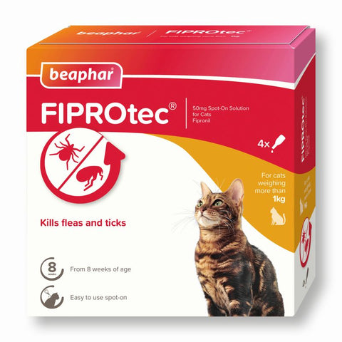 beaphar FIPROtec® Flea & Tick Spot-On for Cats Pet Supplies