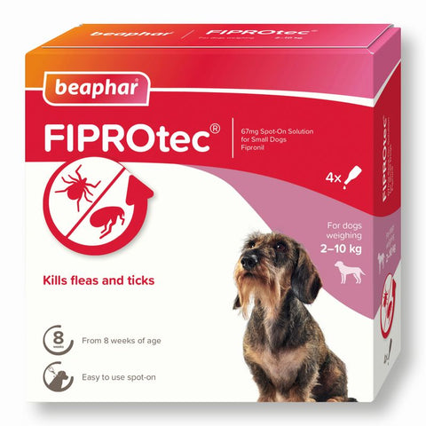 beaphar FIPROtec® Flea & Tick Spot-On for Dogs - S (2-10kg) Pet Supplies